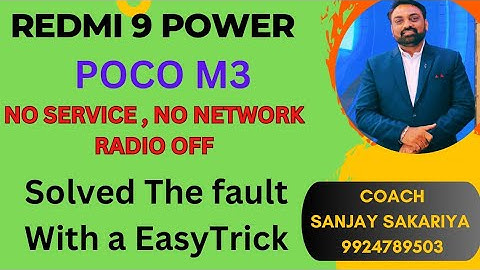 Redmi 9 Power, Poco M3 No Service, Radio Off Easy Way Problem Solution