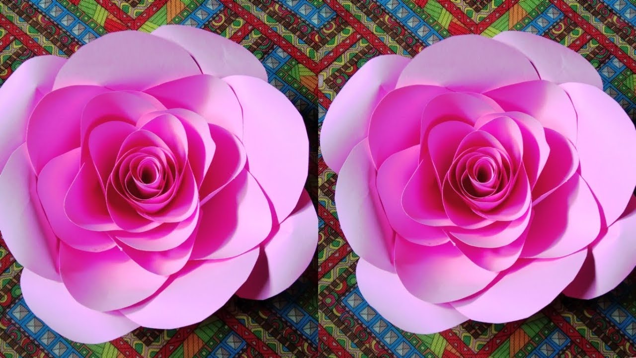 DIY Bunga mawar dari kertas YouTube