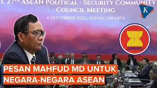Mahfud Md Serukan Implementasi Lawan Tppo Di Asean