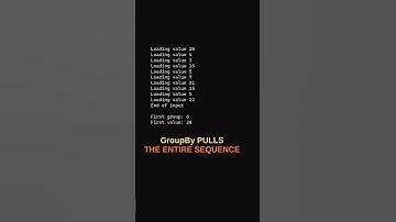 LINQ GroupBy is an eager deferred operator!
