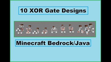 10 XOR gate designs - Minecraft Bedrock/Java