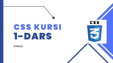 CSS kurs | 1.Kirish