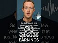Meta CEO on Earnings Call - Next Big Thing: AI &amp; Business Messaging #ai #meta #stocks