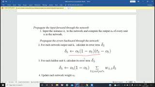 Back Propagation Algorithm