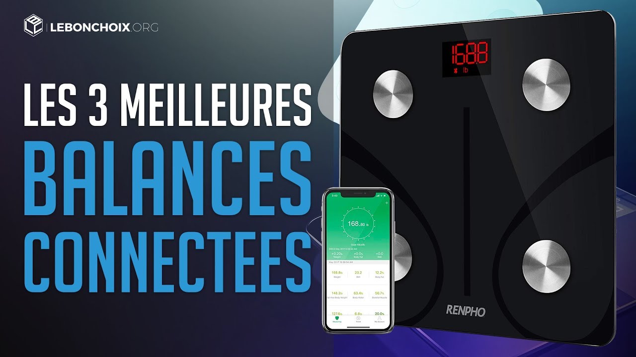 CHWARES Balance de poids corporel, balance intelligente avec grand