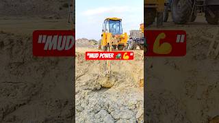 JCB Deep Mud Digging for Tractor Trolley Loading | Satisfying Excavator Work 😱💪 #Shorts #jcbtractor