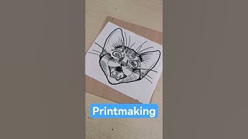 make a linoprint with me #linocut #linoprint #printmaking