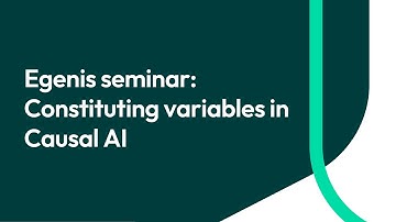 Egenis seminar: Constituting variables in Causal AI