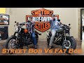 STREET BOB VS FAT BOB - 2021 - HARLEY DAVIDSON - BAJA ORANGE ON VIVID BLACK - DEADWOOD GREEN