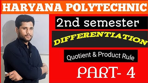 Harayana polytechnic// HSBTE polytechnic// differentiation part-4 // Applied maths-2// 2nd semester
