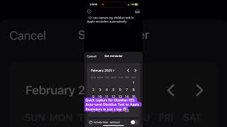 New App Quick Capture For Obsidian Ios Integrates With Apple Reminders App