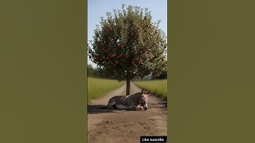 The donkey saved the apple tree from drying up by seeing water 😭 #ai​ #tree​ #save​ #apple #viral