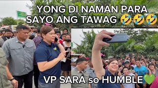 KAHIT SOBRANG INIT AT NAPAKARAMING TAO LAHAT PINAGBIBIGYAN ANG MGA TAO - VP SARA SO HUMBLE #VPSARA