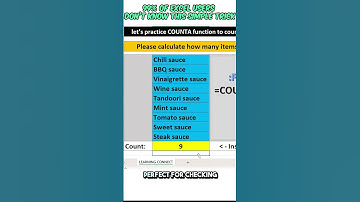 99% of Excel users don’t know this simple count trick! #learning #exceltricks #exceltips