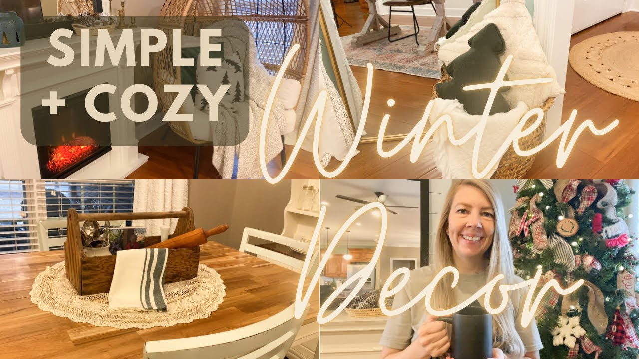 SIMPLE WINTER HOME DECOR IDEAS Take Down Christmas Decor With Me