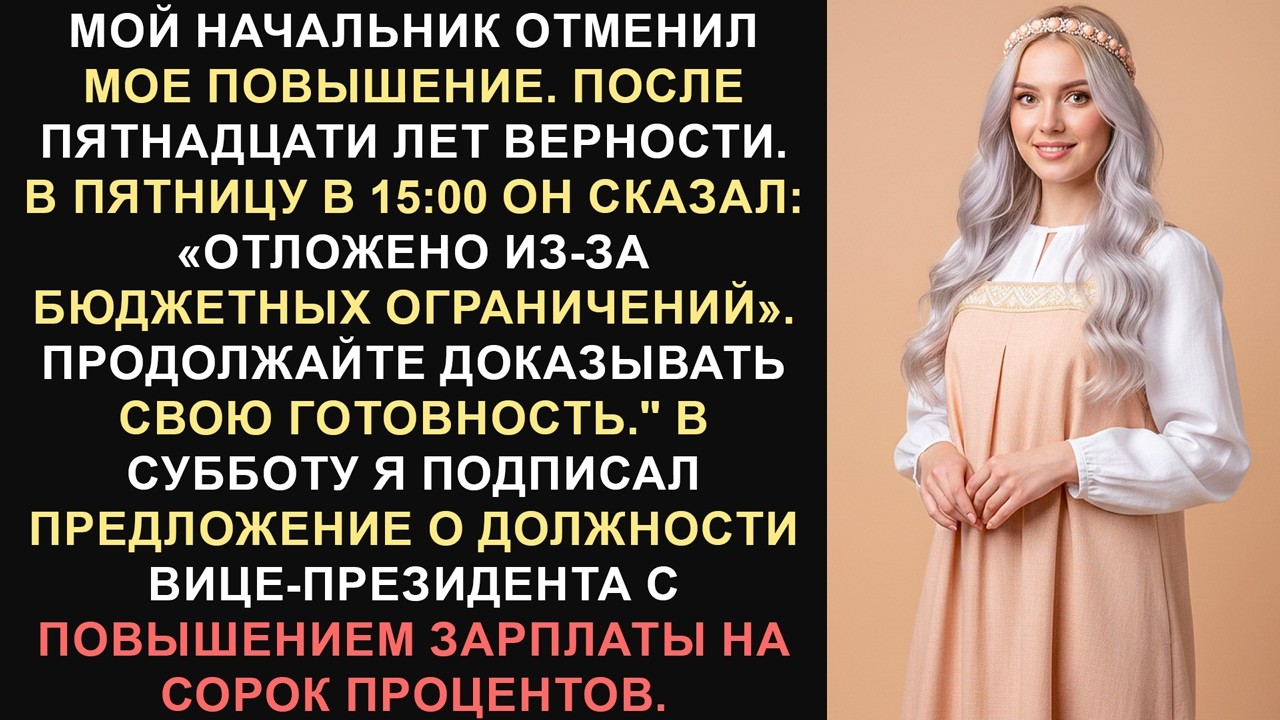 В пятницу мой начальник отменил мое повышение — к понедельнику в его команде царил хаос.