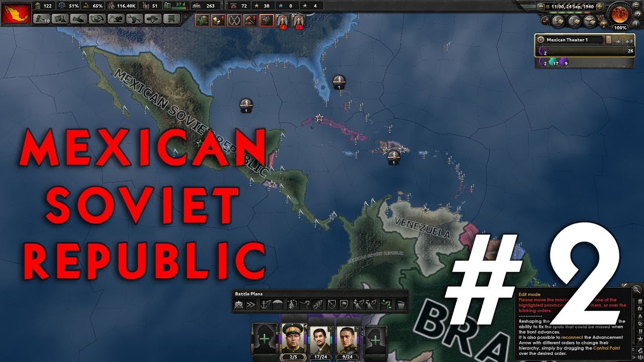 HOI4 MAN THE GUNS - Soviet Mexico Republic #2 real time strategy games online