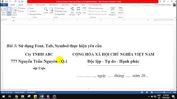 Phần Word_Bài 4: Định dạng Tab trong Word