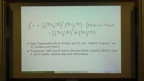 GCS | Antonella Zanna | On construction of some symplectic P-stable additive Runge-Kutta methods