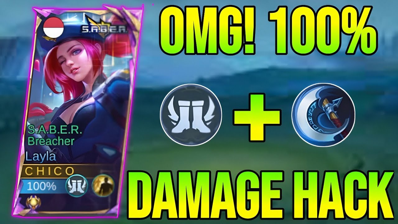 LAYLA 100 DAMAGE HACK BUILD AND EMBLEM 2025 MLBB YouTube