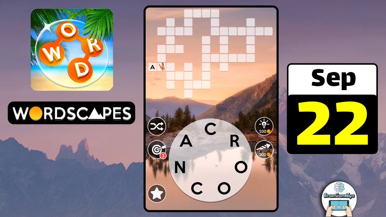 Wordscapes Daily Puzzle September 22 2022 Answer YouTube