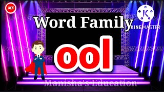 Word Family-Ool Ool-Word Family Phonics Word Families Word Bank