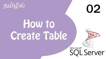 Create Table in SQL | Primary Key | Alter Table | Tutorial in Tamil | Tamil Programmer