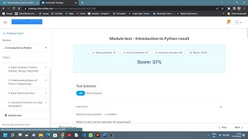 Machine Learning Module test : 3 --Introduction to Python