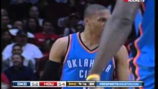 Russell Westbrook dunk vs Rockets - Houston broadcast