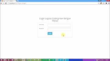 Demo Login Logout Codeigniter Database Mysql