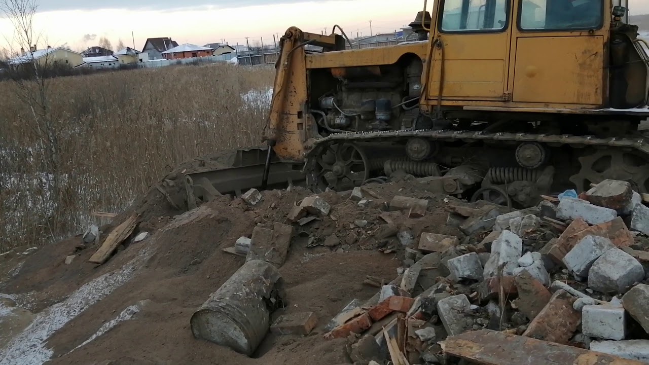 Поехали ровнять участок - YouTube