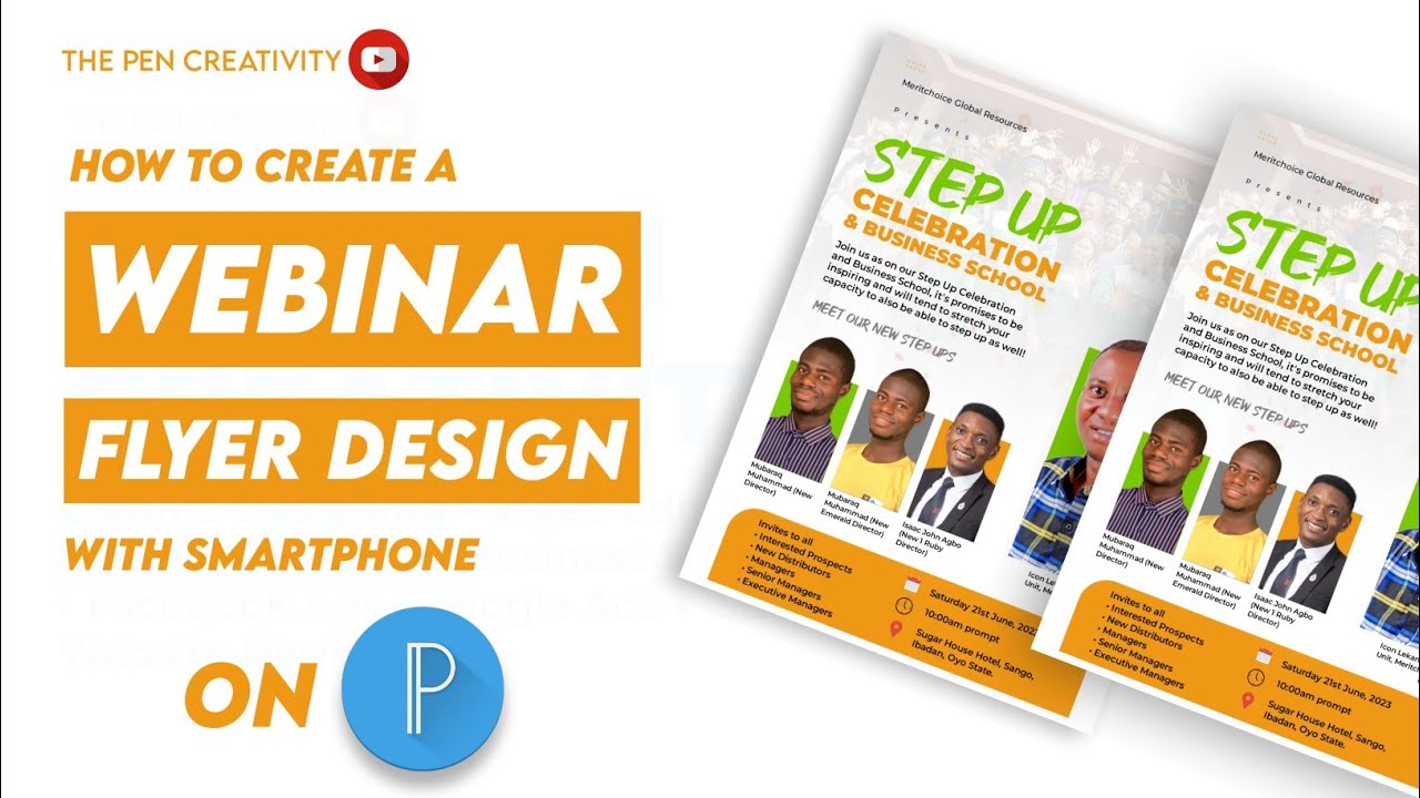 Webinar Flyer Design with Smartphone on Pixellab || Conference Design
