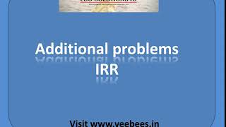 IRR problems