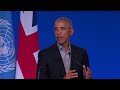 WATCH LIVE: US Former President Barack Obama COP26 speech