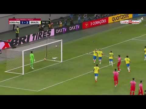 اهداف مباراة البرازيل وكوريا الجنوبية 5 1 الودية