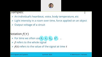 ECSE 2410 - Signals and Systems Lecture 1b (Introduction and Signal Classification)