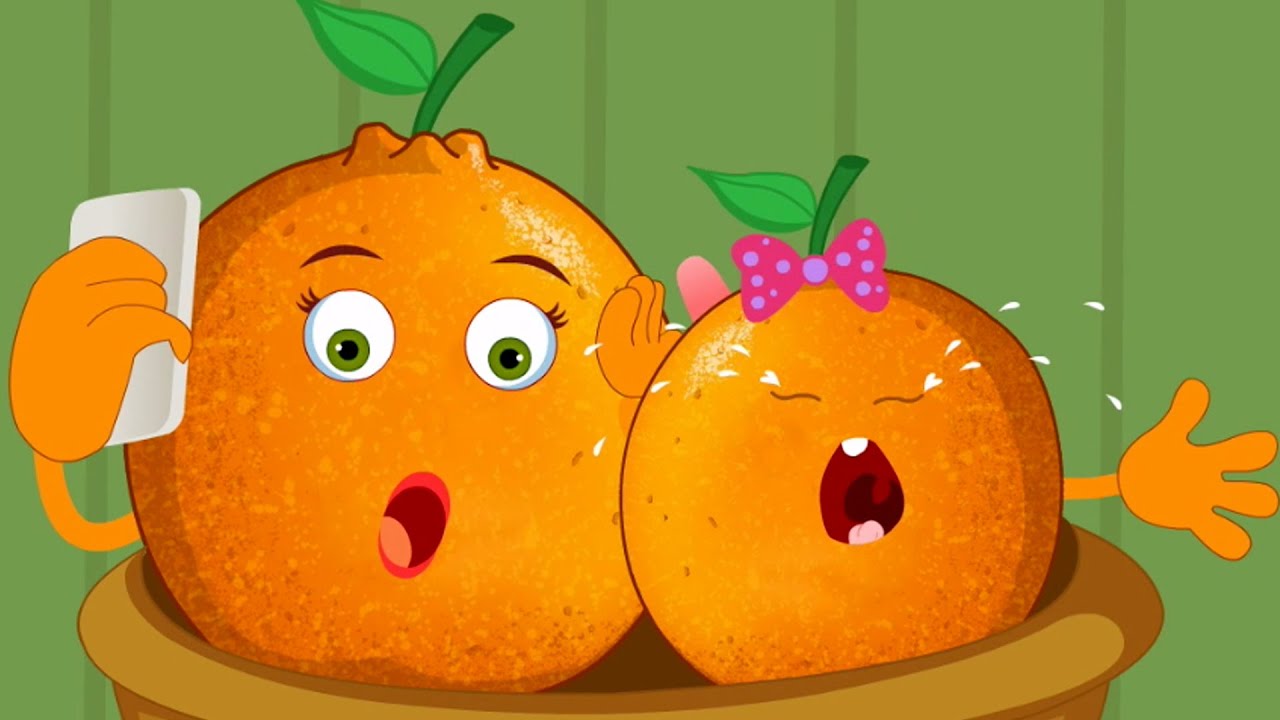 five little oranges fruits song learn fruits nursery rhymes