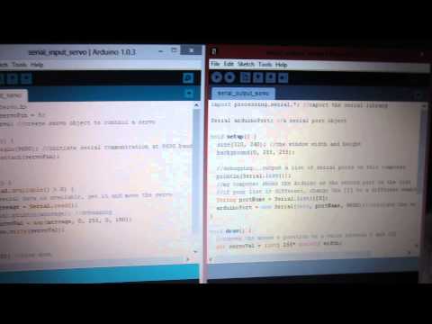Controlling a Servo Motor from a Processing Program Code