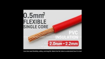 0.5mm² Flexible Single Core PVC Cable | Full Technical Details and Applications