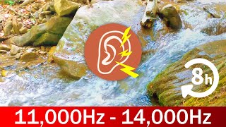 Tinnitus counteracting sound 11kHz - 14kHz and babbling brook sound