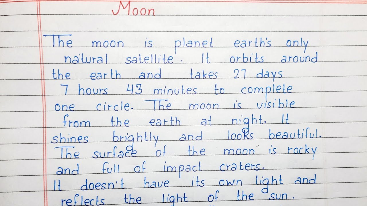 life on moon essay in english