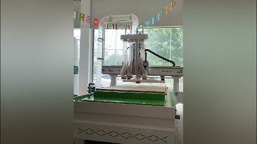 1325 atc 4 spindles wood cnc router with material press