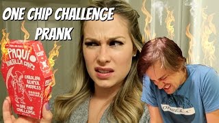 ONE CHIP CHALLENGE PRANK  Top Wife Vs Husband Pranks |World's Spiciest Chip