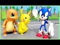 POKEMON Pikachu and Sonic in Lego City - Sonic the movie