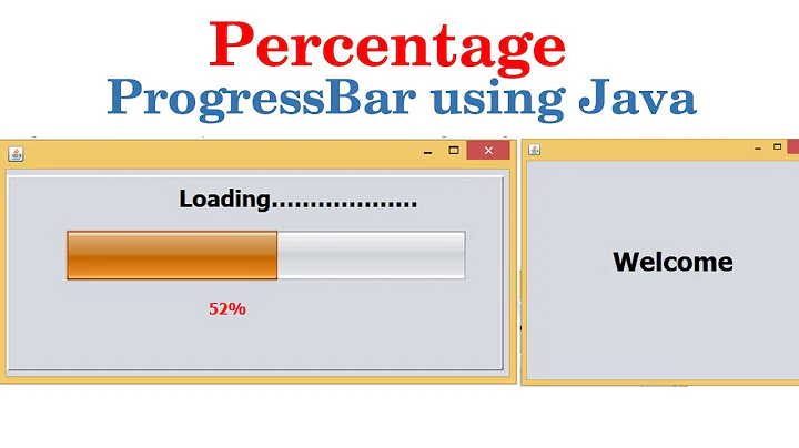 Percentage ProgressBar using Java