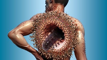 Deep Cleaning Animation - ASMR Removing Ticks, Maggots and Insects from Man