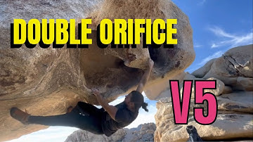 Joshua Tree, Outback Bouldering - V5 "Double Orifice"