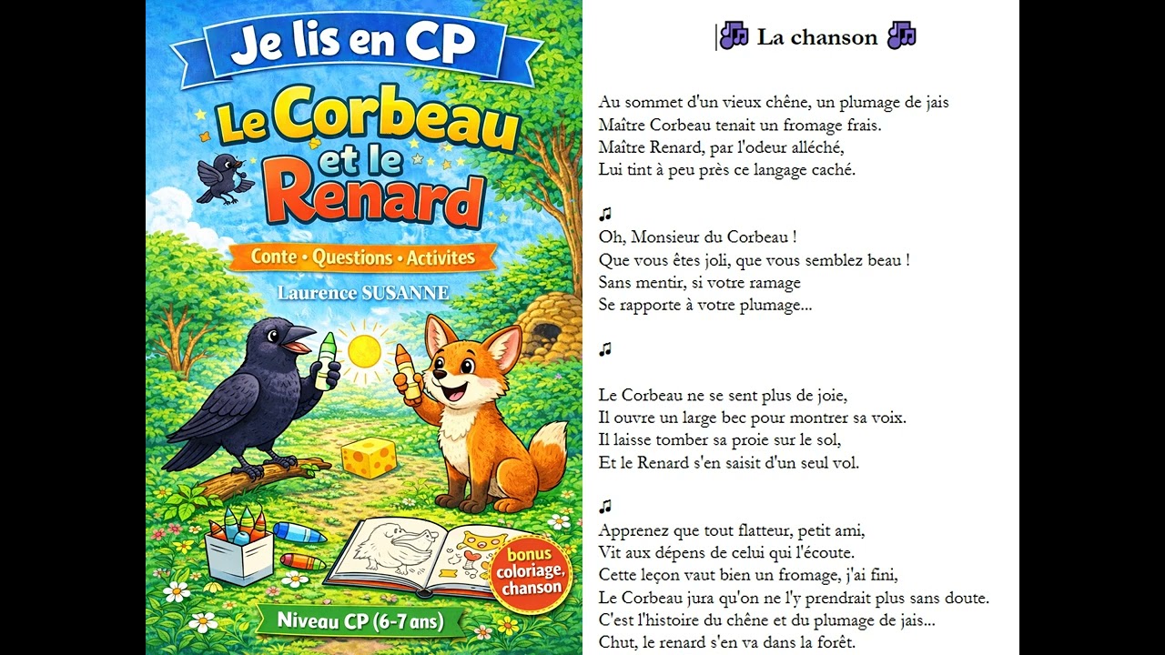 Le corbeau et le renard, , Livre Edition 'Je lis en CP' Laurence SUSANNE