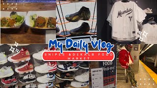 Snipes in Downtown Brooklyn, Ny 🔥🔥💯💯❗️❗️| Dekalb Food Market| Vlog