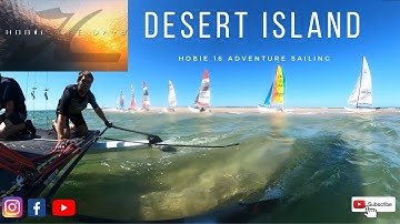Desert Island Adventure Sailing ( Hobie 16 Go Pro 360 Max looking for surf ) - HOBIE CAT DAYS